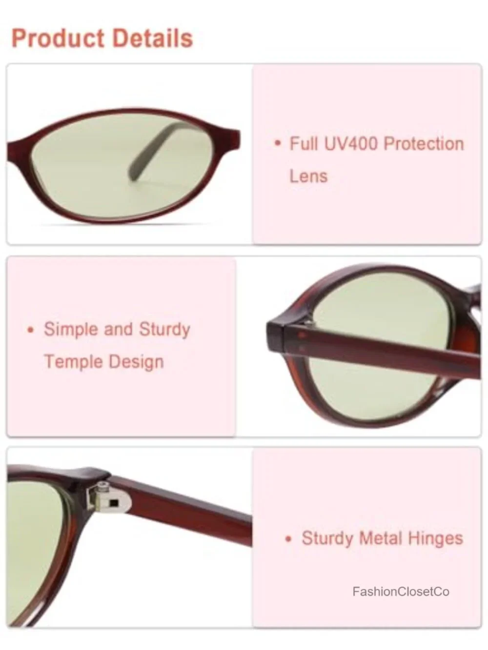 Retro Oval Sunglasses for Women Trendy Small 90s Style Vintage Cat Eye Frame